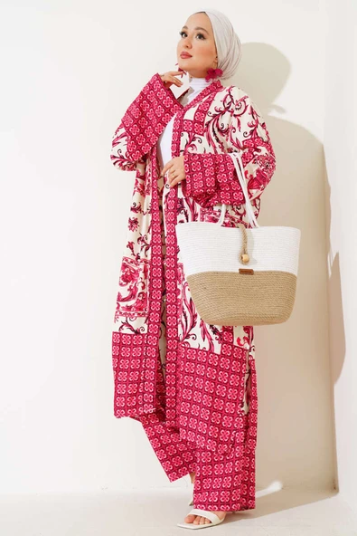 Salaş Kimono Takım Bordo ürün görseli 1