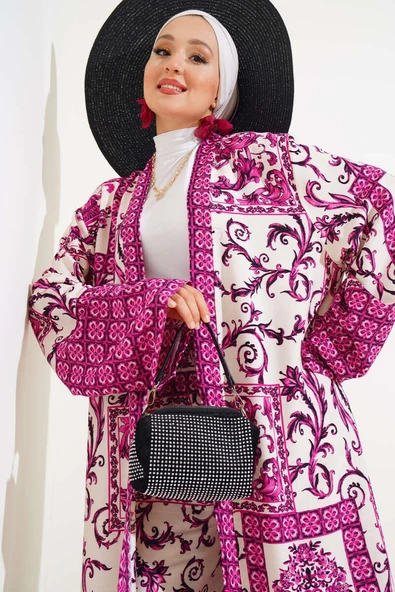 Salaş Kimono Takım Fuşya - Resim 2