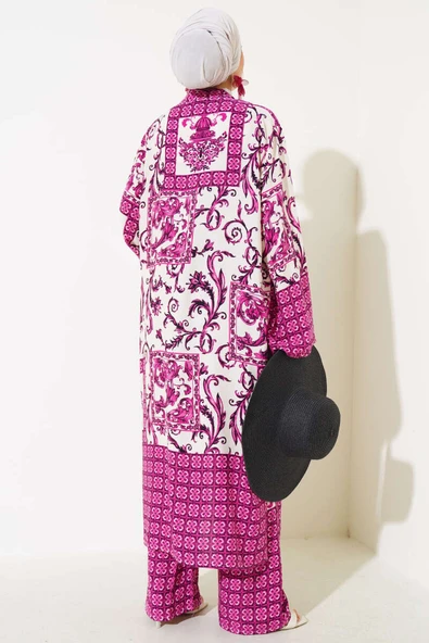 Salaş Kimono Takım Fuşya - Resim 3