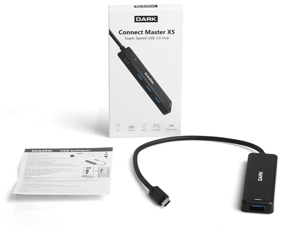 Dark USB Type-C to 4 Port USB 3.0 HUB Çoklayıcı (DK-AC-USB31X41A) - 3