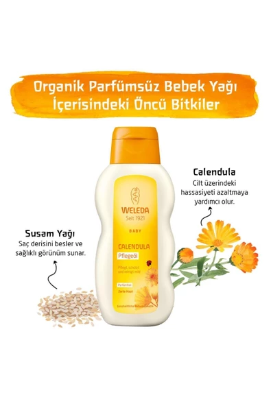 Calendula Organik Parfümsüz Bebek Yağı 200ml