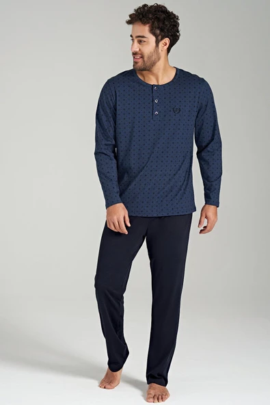 Pijadore 1686 Erkek Uzun Kollu Pijama Takım - 2