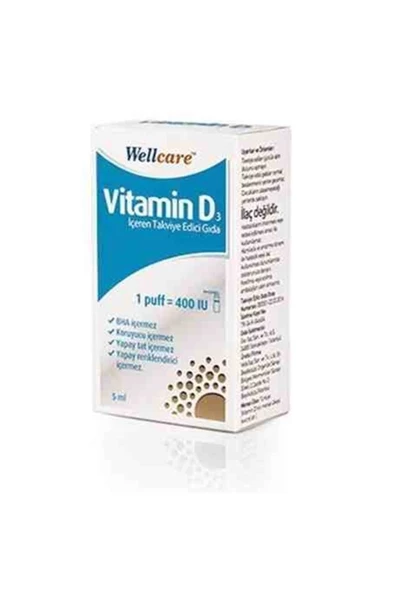 WELLCARE VITAMIN D3 400 IU 5 ML SPREY