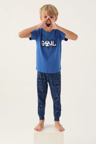 Roly Poly 3344 Goal Erkek Çocuk Pijama Takımı - 2
