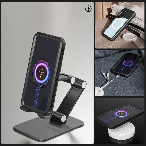 Galaxy S24 Plus Magsafe Şarj Özellikli 1-1 Su Geçirmez Kılıf - Resim 7