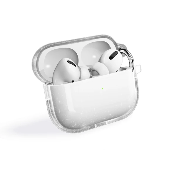 Apple Airpods Pro 2  Allstar Airbag 32 Parlayan Simli Saydam Renkli Kılıf - Resim 3