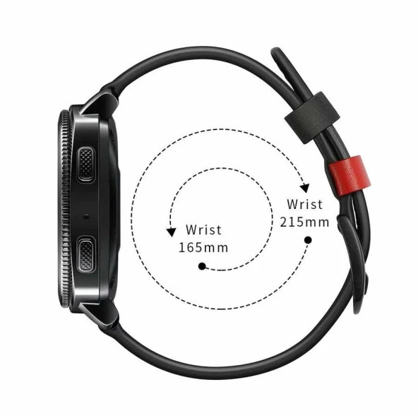 Galaxy Watch 46mm (22mm) KRD-19 Deri Kordon - Resim 9