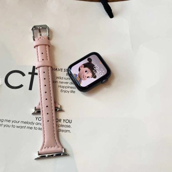 Apple Watch 44mm KRD-28 Deri Kordon - 10