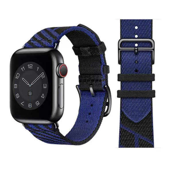Apple Watch 7 41mm KRD-51 Hasır Kordon - Resim 2