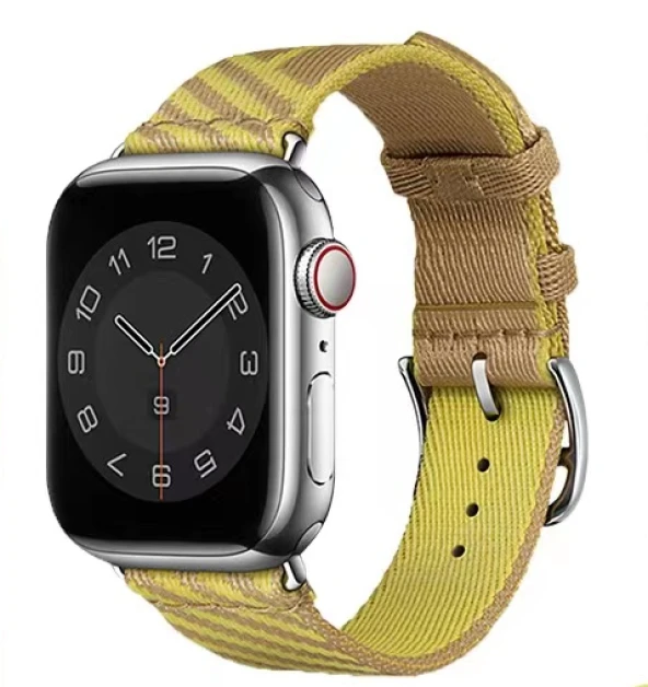 Apple Watch 7 41mm KRD-51 Hasır Kordon - Resim 6