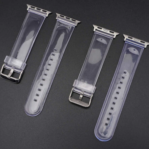 Apple Watch 40mm KRD-13 Şeffaf Silikon Kordon - 3