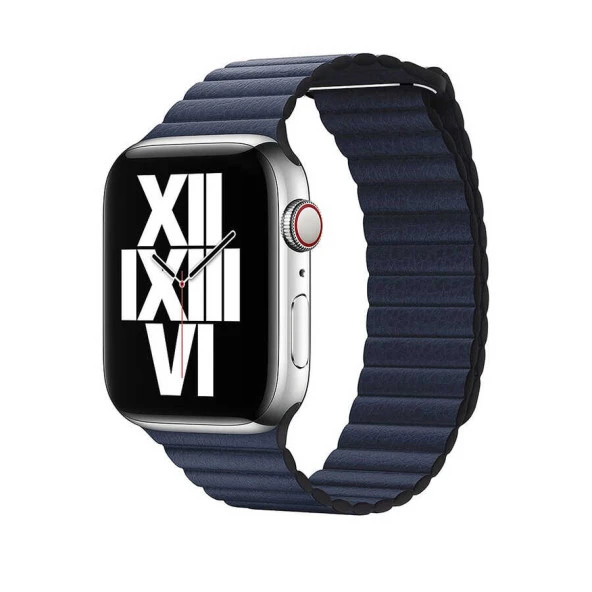 Apple Watch 1 2 3 4 5 6 7 8 9 Se Ultra 49/46/45/44/42 mm Kordon KRD-09 Deri Lop Strap Kayış - Resim 3