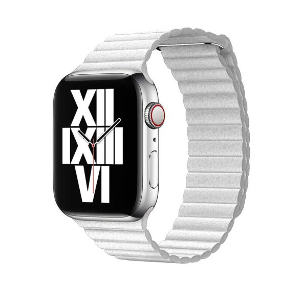 Apple Watch 1 2 3 4 5 6 7 8 9 Se Ultra 49/46/45/44/42 mm Kordon KRD-09 Deri Lop Strap Kayış - Resim 4