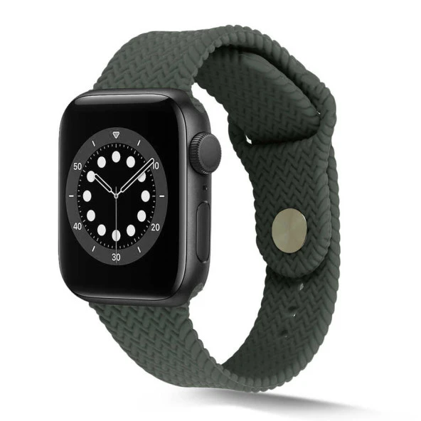Apple Watch 1 2 3 4 5 6 7 8 9 Se Ultra 49/46/45/44/42 mm Kordon KRD-37 Silikon Strap Kayış - Resim 7