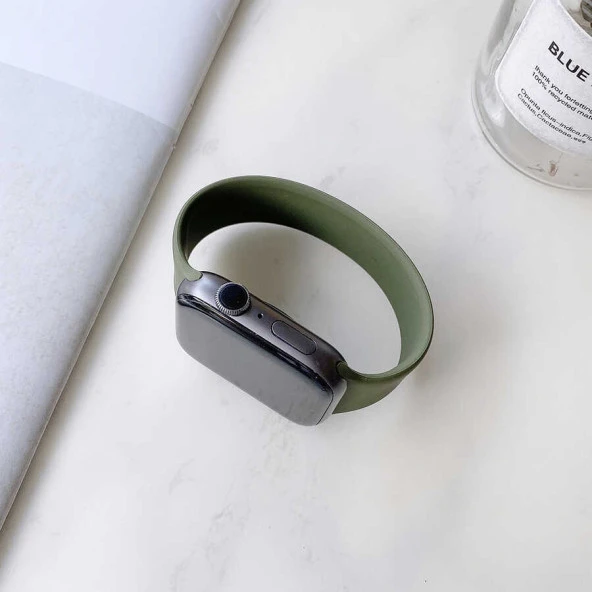 Apple Watch 1 2 3 4 5 6 7 8 9 Se Ultra 49/46/45/44/42 mm Kordon KRD-31 Solo Loop Medium Strap Kayış - 10