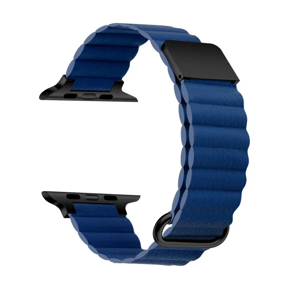 Apple Watch 1 2 3 4 5 6 7 8 9 Se Ultra 49/46/45/44/42 mm KRD-78 PU Deri Kordon Strap Kayış - Resim 6