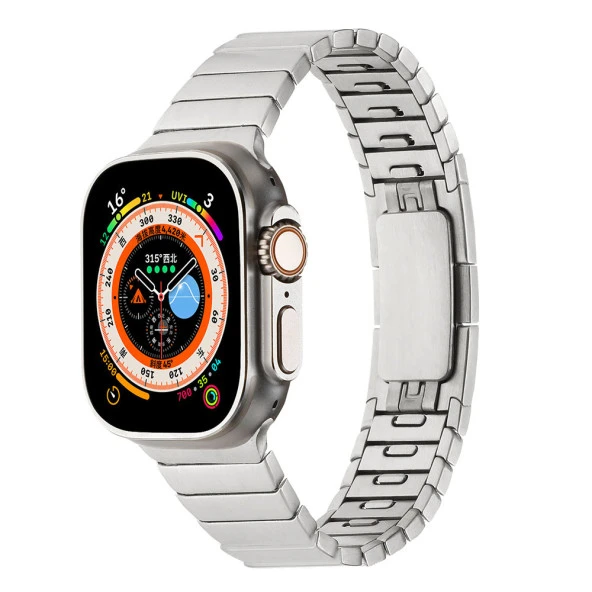 Apple Watch 7 41mm  KRD-82 Metal Kordon - Resim 6