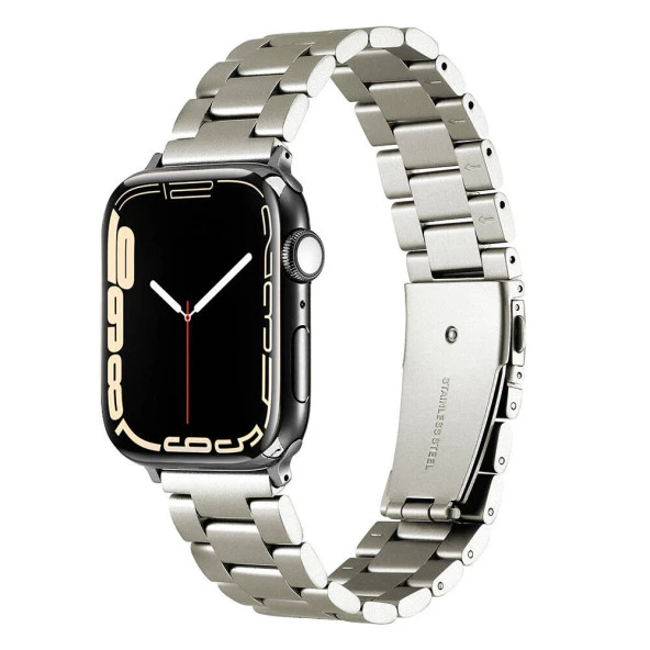 Apple Watch 7 41mm  KRD-93 Metal Kordon - Resim 2