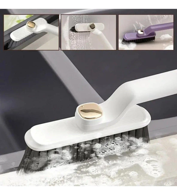 3B Trend Döner Başlıklı Cımbızlı Detay Temizlik Fırçası Fayans Klozet Köşe Oluk Temizleme Fırçası - 2