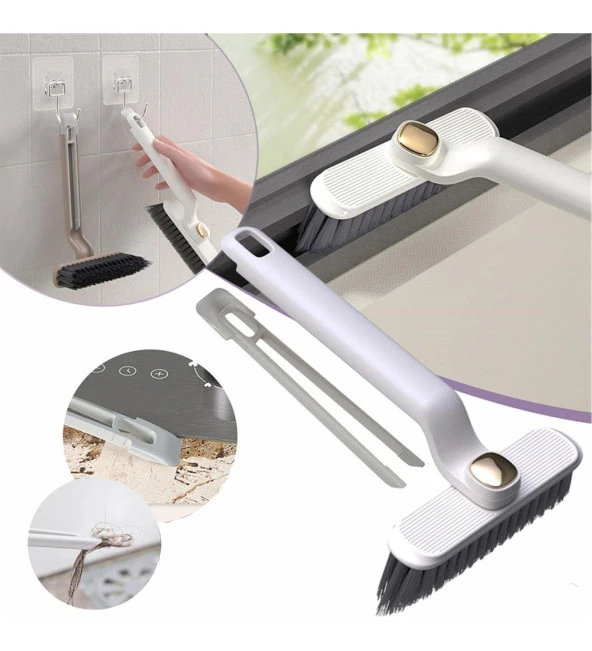 3B Trend Döner Başlıklı Cımbızlı Detay Temizlik Fırçası Cımbızlı