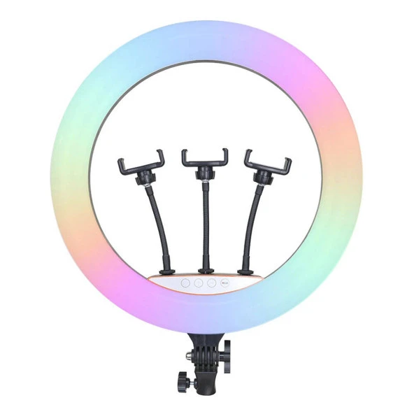 RGB Light 56cm Işıklı Telefon Tutucu Ring Light