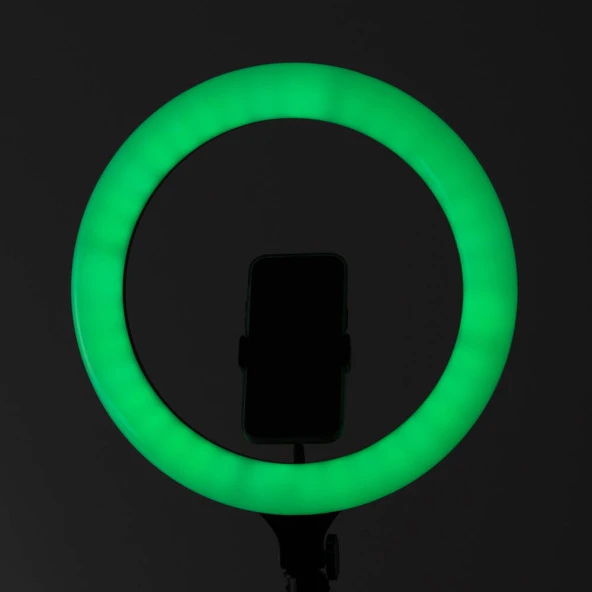 MJ38 RGB 25W Ring Light Canlı Yayın 38cm USB'li ve Telefon Stand - Resim 8