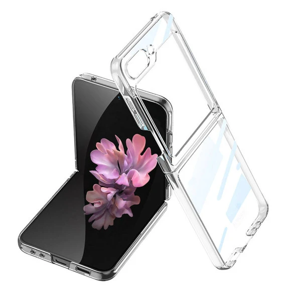 Galaxy Z Flip 6 Kılıf  Full Camlı Kıpta Kapak - 2