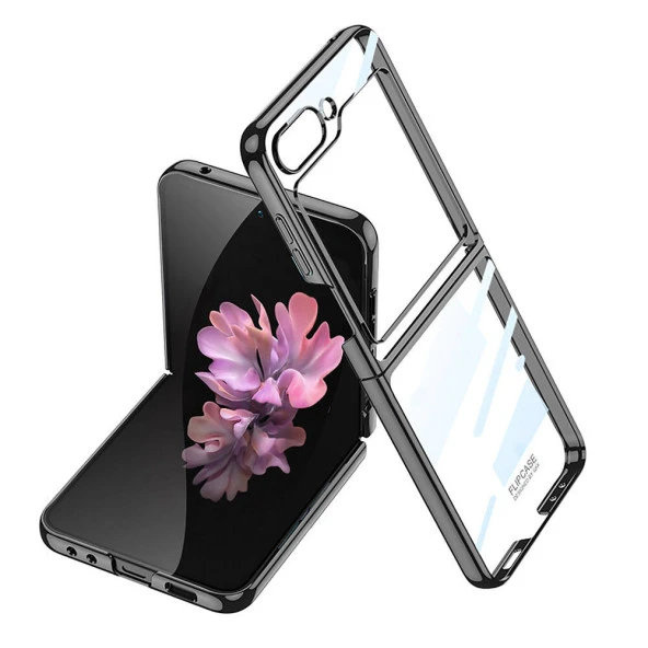 Galaxy Z Flip 6 Kılıf  Full Camlı Kıpta Kapak - 5