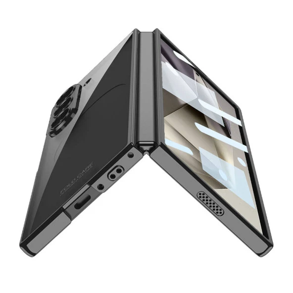 Galaxy Z Fold 6 Kılıf  Full Camlı Kıpta Kapak - Resim 5