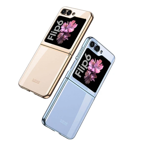 Galaxy Z Flip 6 Kılıf  Full Camlı Kıpta Kapak - 8