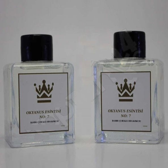 Bambu Çubuklu 2 Adet 100 ML Okyanus Esintisi Oda Kokusu Koku Giderici Ferahlatıcı Hava Temizleyici 2*100 ML - 2