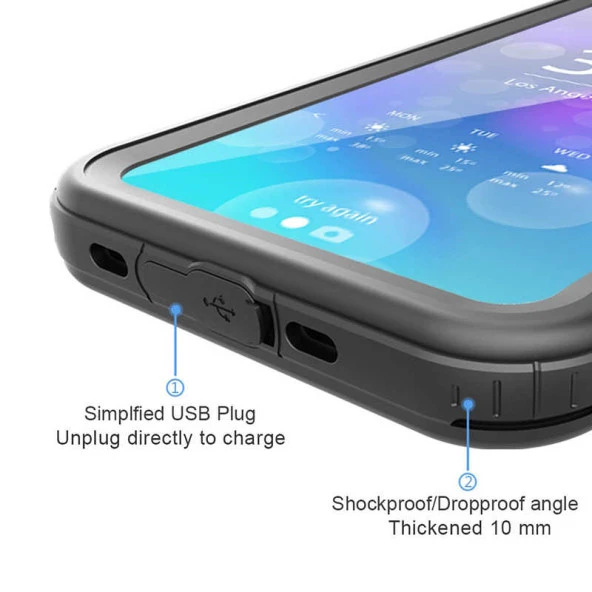 Apple iPhone XS 5.8 Kılıf  1-1 Su Geçirmez Kılıf - Resim 4