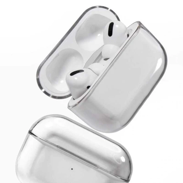 Apple Airpods Pro Kılıf Şeffaf Sert Kristal  Airbag 14 Kılıf - Resim 5