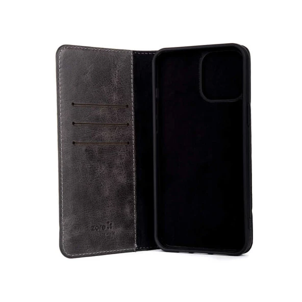 Apple iPhone 11 Pro Max Kılıf  Hakiki Deri Multi Cüzdan Kılıf - Resim 6