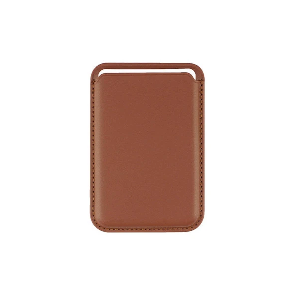 Suni Deri Görünümlü New Magsafe Kartlık - Resim 5