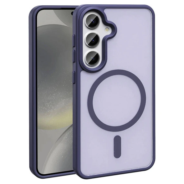 Galaxy S23 FE Kılıf Magsafe Şarj Özellikli Mat Arka Yüzey  Sio Kapak - Resim 2