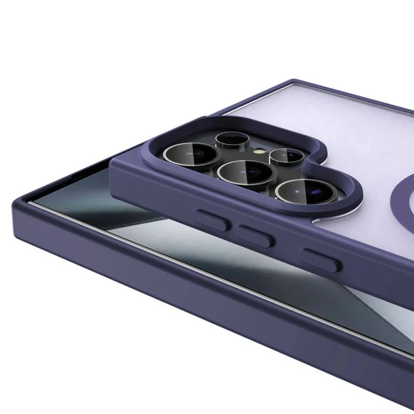 Galaxy S23 Ultra Kılıf Magsafe Şarj Özellikli Mat Arka Yüzey  Sio Kapak - Resim 8