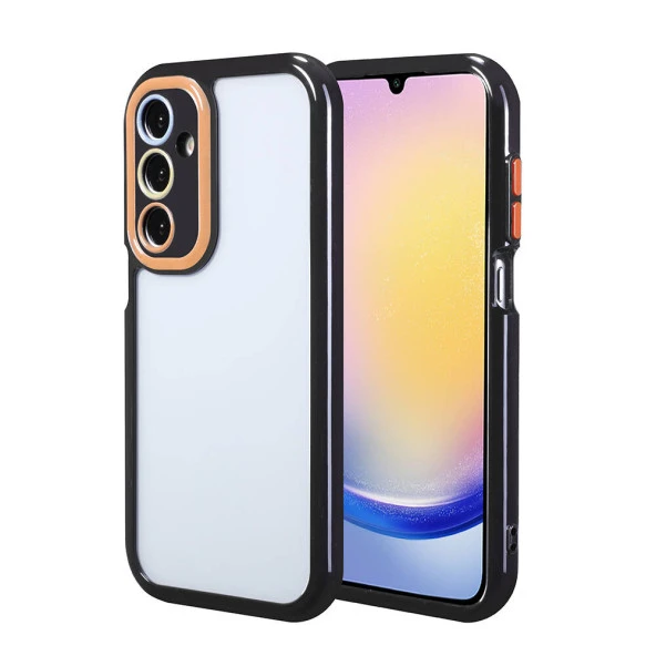 Galaxy A25 Kılıf Kamera Korumalı Renkli Kenar ve Çerçeve Tasarımlı  Vitamin Kapak
