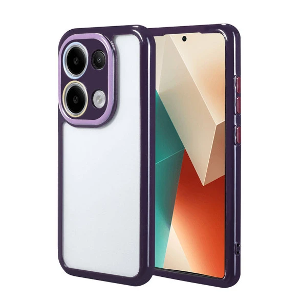 Xiaomi Redmi Note 13 4G Kılıf Kamera Korumalı Renkli Kenar ve Çerçeve Tasarımlı  Vitamin Kapak - 3