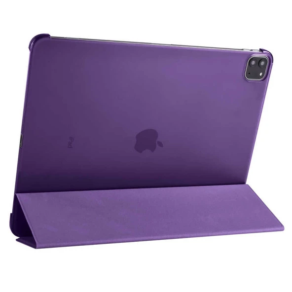 Apple iPad Pro 12.9 2020 (4.Nesil)  Smart Cover Standlı 1-1 Kılıf - 5