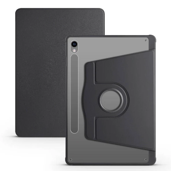 Galaxy Tab S9 Kılıf  Termik Kalem Bölmeli Dönebilen Standlı Kılıf - Resim 5