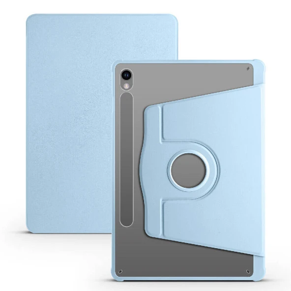 Galaxy Tab S9 Kılıf  Termik Kalem Bölmeli Dönebilen Standlı Kılıf - Resim 7