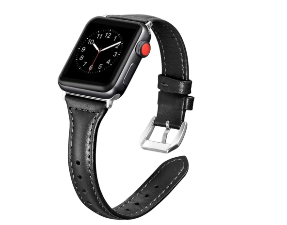 Apple Watch 1 2 3 4 5 6 7 8 9 Se Ultra 49/45/44/42 mm Kordon KRD-28 Deri Strap Kayış - Resim 7