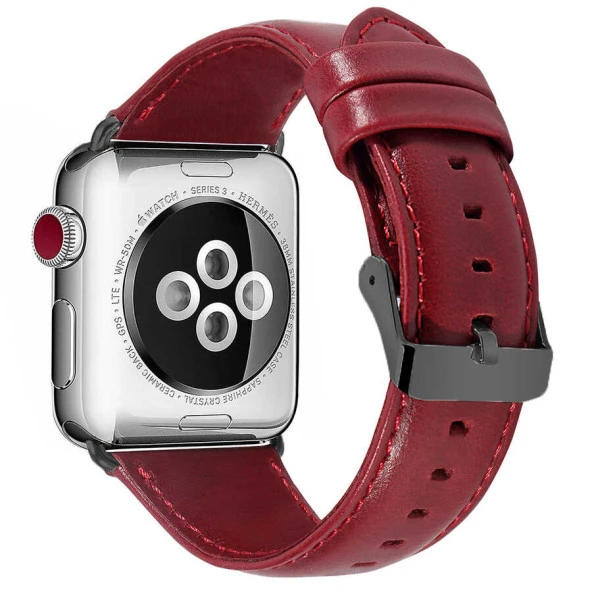 Apple Watch Ultra 49mm Kordon Luxury Leather Deri Strap Kayış - Resim 12