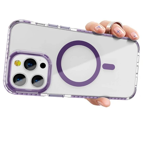 Apple iPhone 12 Pro Kılıf Magsafe Şarj Özellikli Airbagli Takılabilir Askı Aparatlı  Nana Kapak - Resim 5