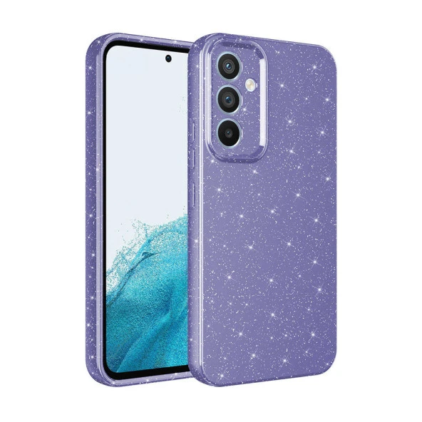 Galaxy S24 Kılıf Kamera Korumalı Simli Lüks  Koton Kapak - Resim 4