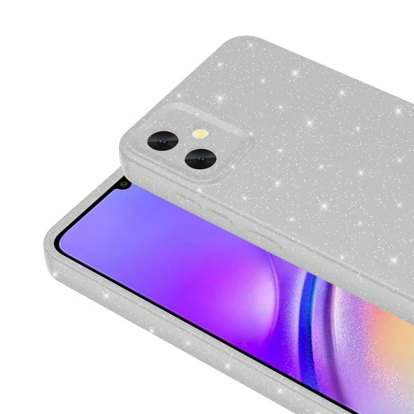 Galaxy A05 Kılıf Kamera Korumalı Simli Lüks  Koton Kapak - Resim 12