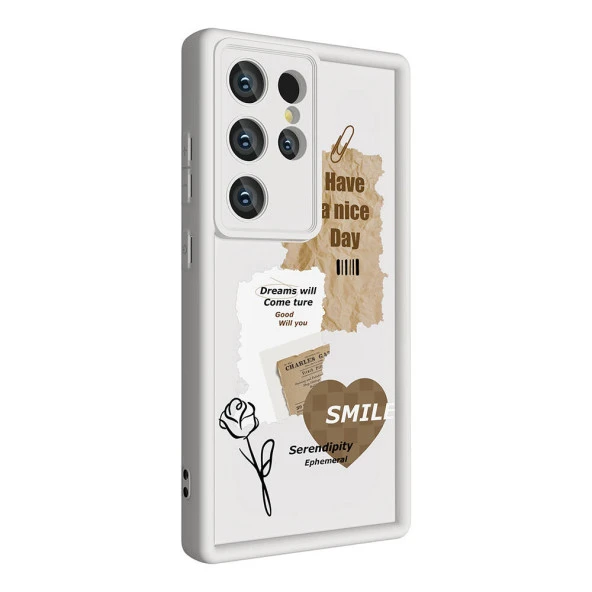 Galaxy S24 Ultra Kılıf Kamera Korumalı Baskılı Arka Yüzey  Klas Kapak - Resim 2