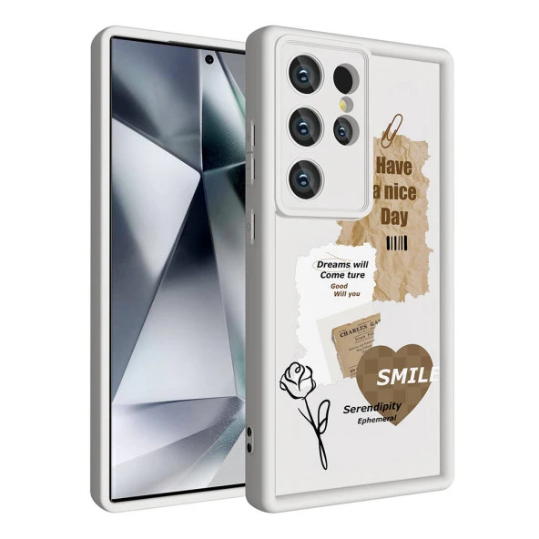 Galaxy S24 Ultra Kılıf Kamera Korumalı Baskılı Arka Yüzey  Klas Kapak - Resim 4