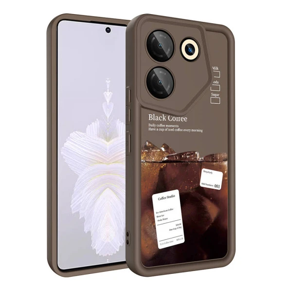 Tecno Camon 20 Pro 5G Kılıf Kamera Korumalı Baskılı Arka Yüzey  Klas Kapak - Resim 7